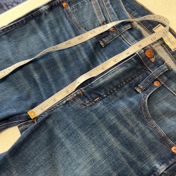 Madewell 9" High-Rise Skinny Medium Wash Raw Hem Sz 27 Tall - Picture 6 of 9